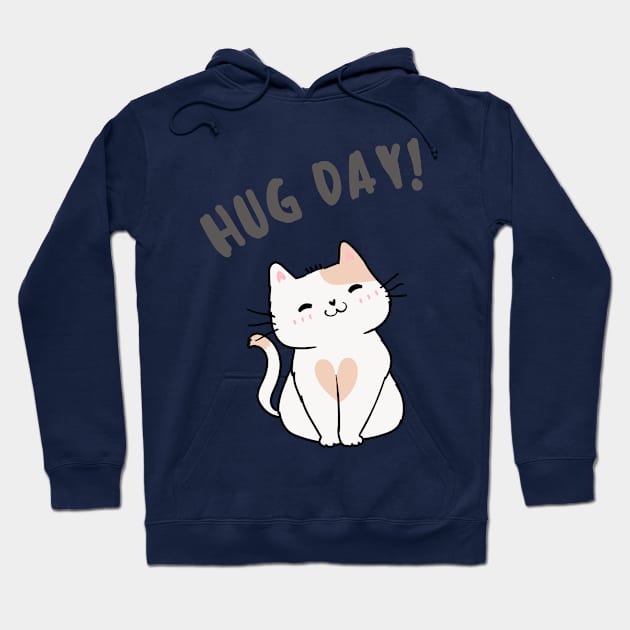 Cat Hug Day Hoodie by FurryBallBunny